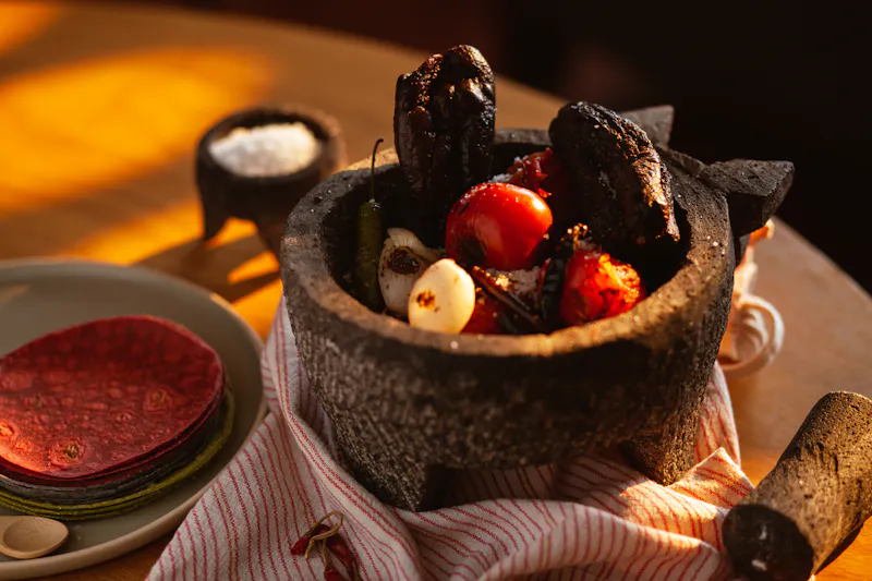 Fresh ingredients and Mexican cooking