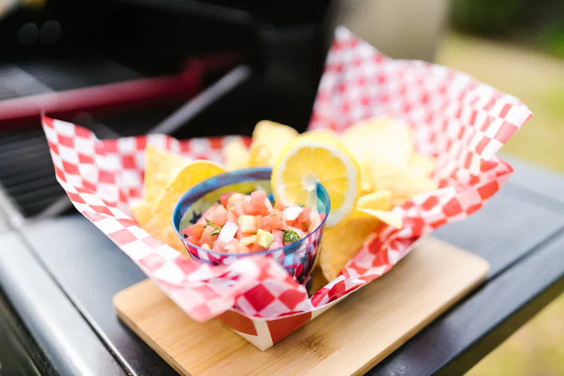 Loaded Nachos with melted cheese and fresh toppings